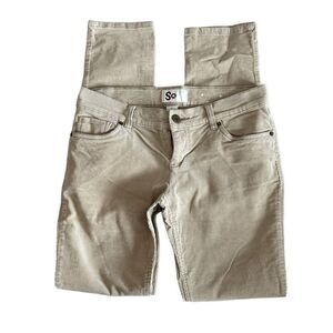 So. YA Khaki skinny cords- size 7